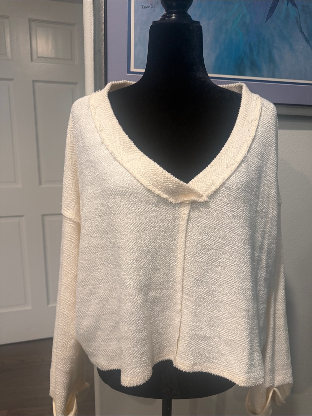BUCKETLIST Cream V-Neck Top - Picture 2 of 6
